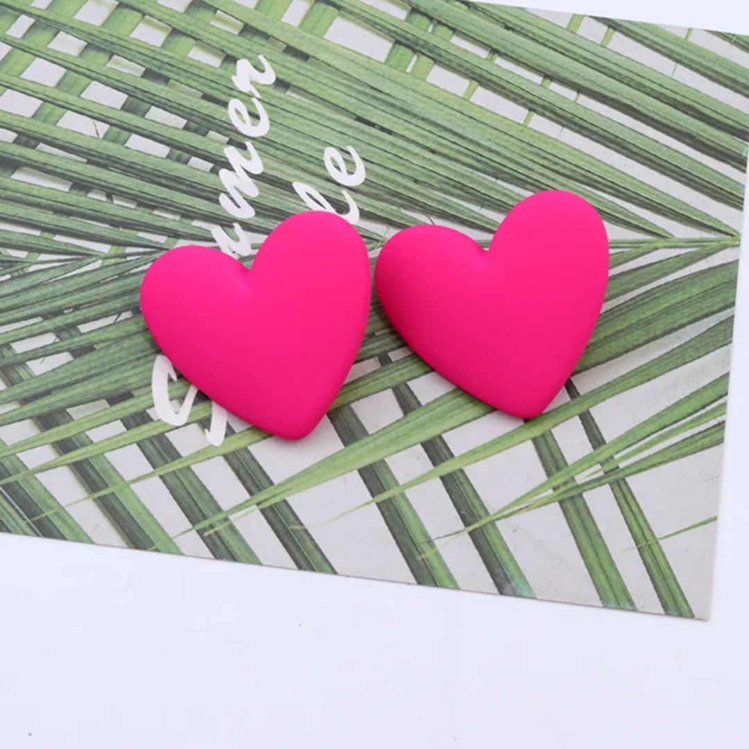 Coloured Heart  Earrings