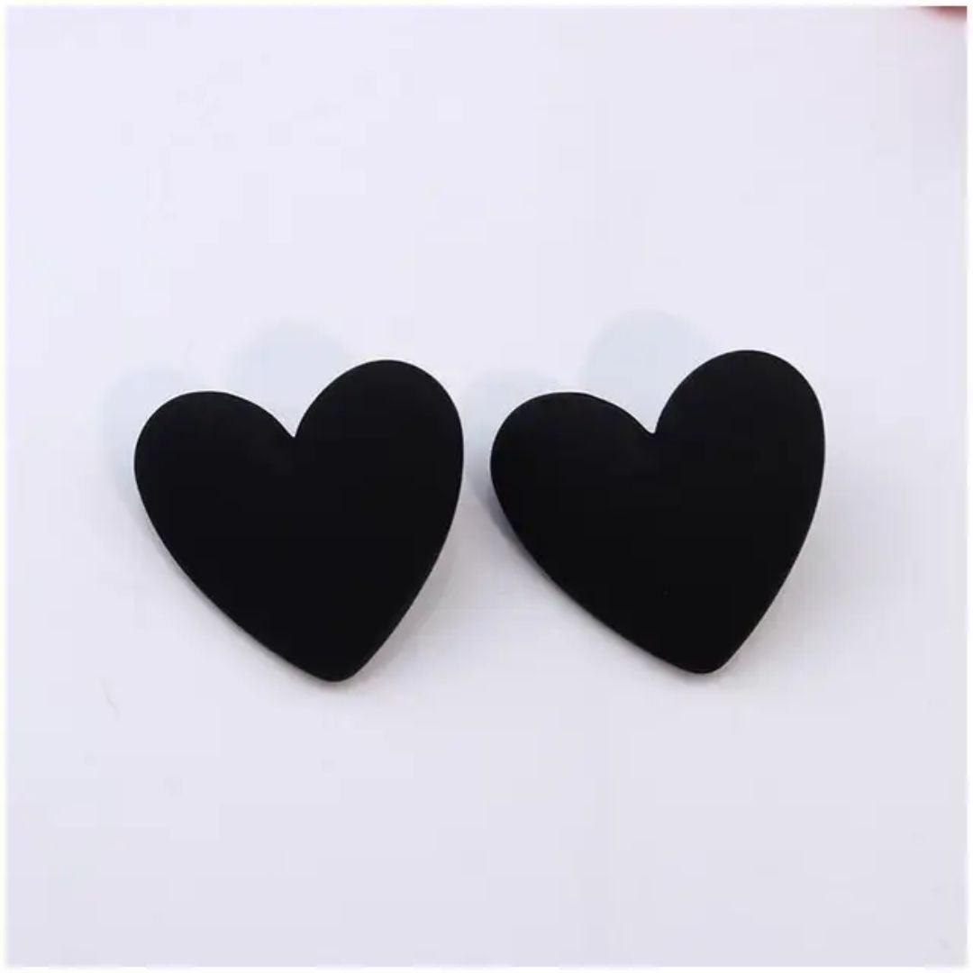 Black Heart Earrings