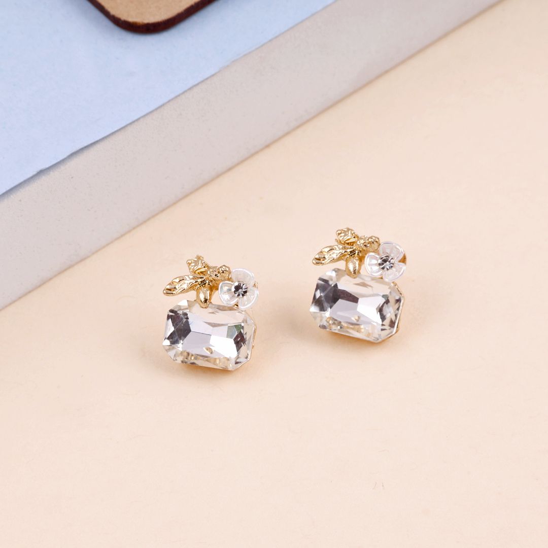 Crystal Daisy Stud Earrings