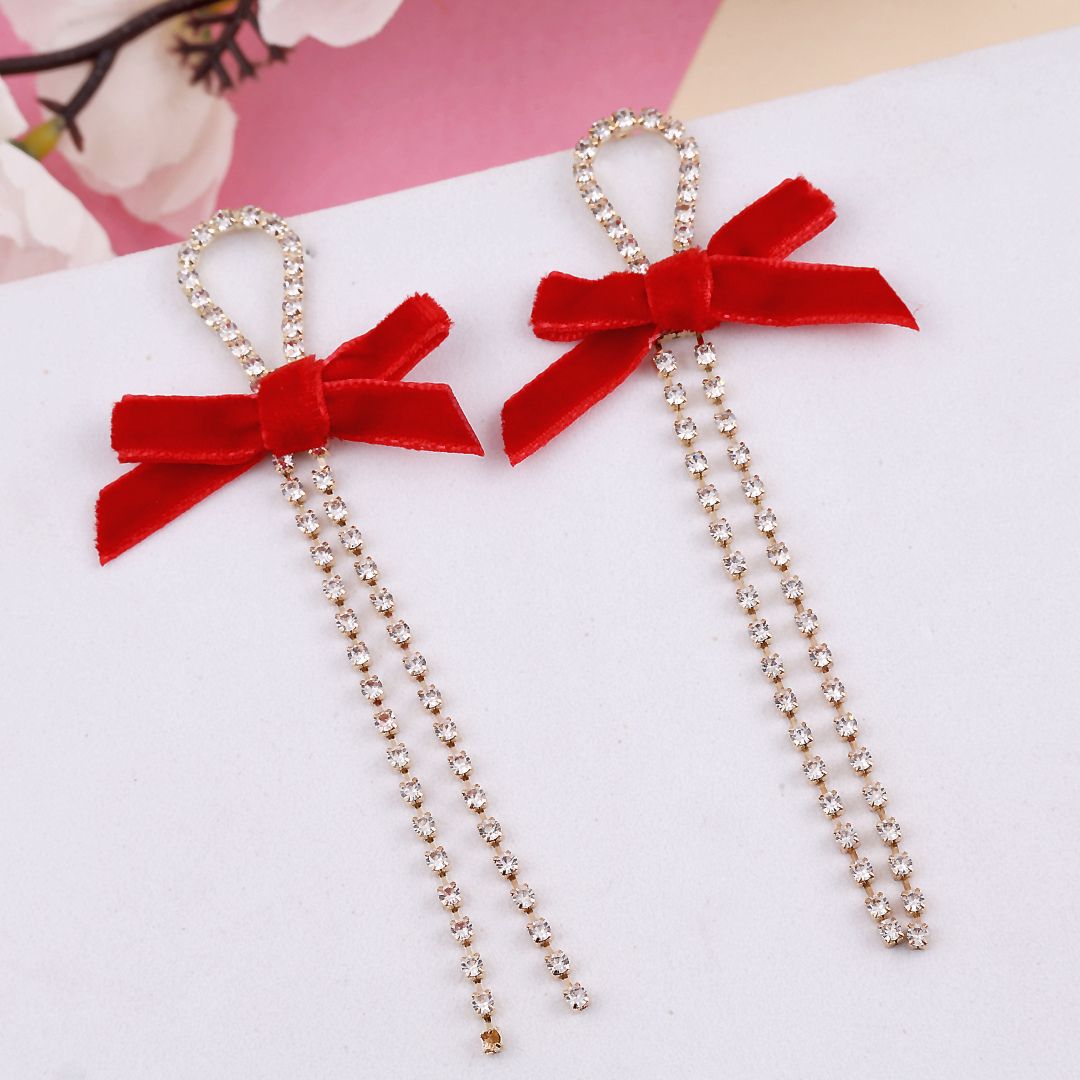 Bling Blogger bow Chain Earring