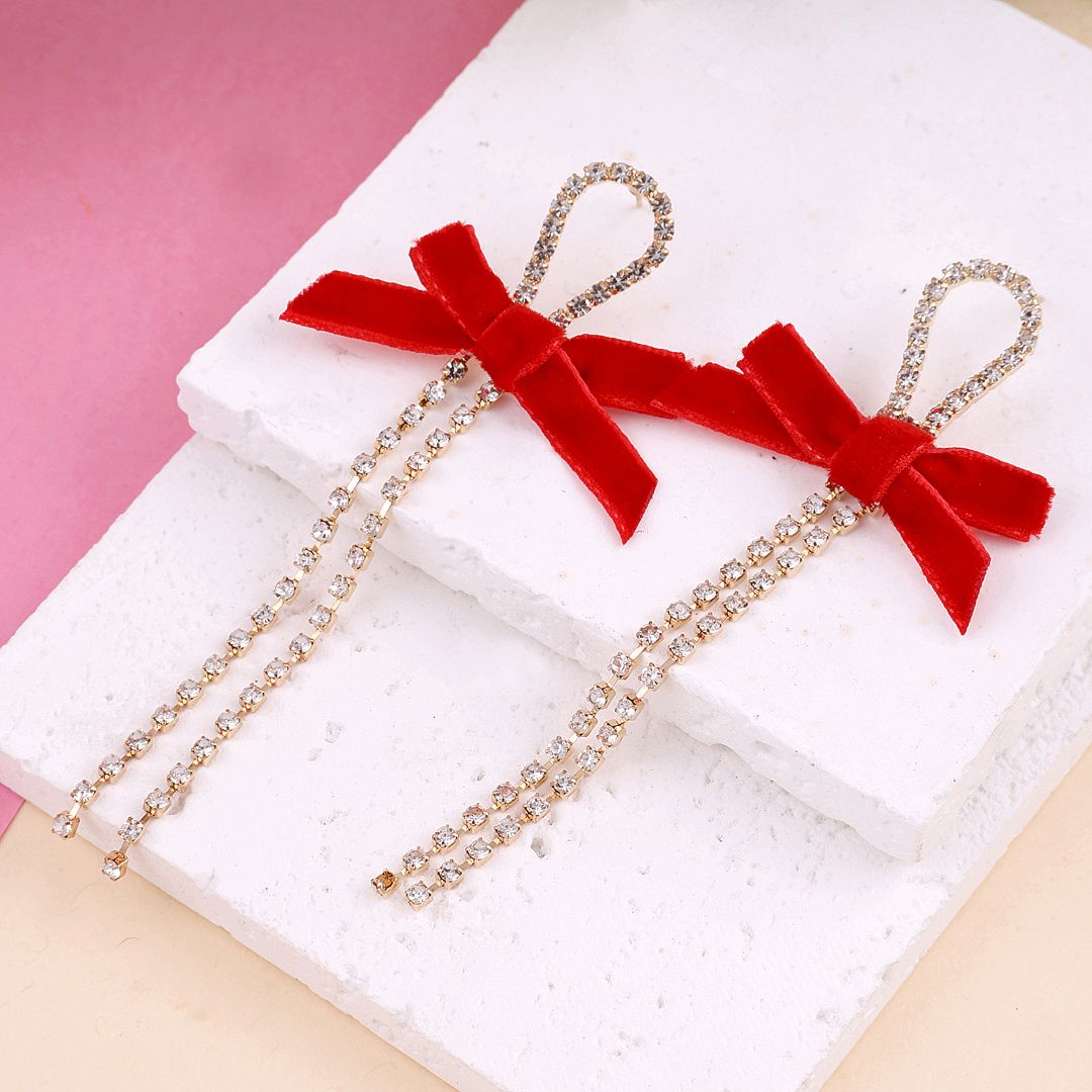 Bling Blogger bow Chain Earring