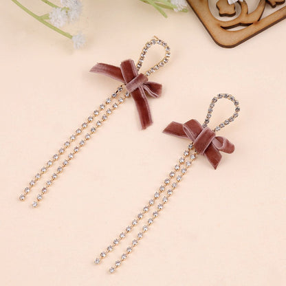 Bling Blogger Bow Chain Earring