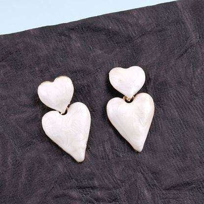 Coloured Heart Statement Earrings