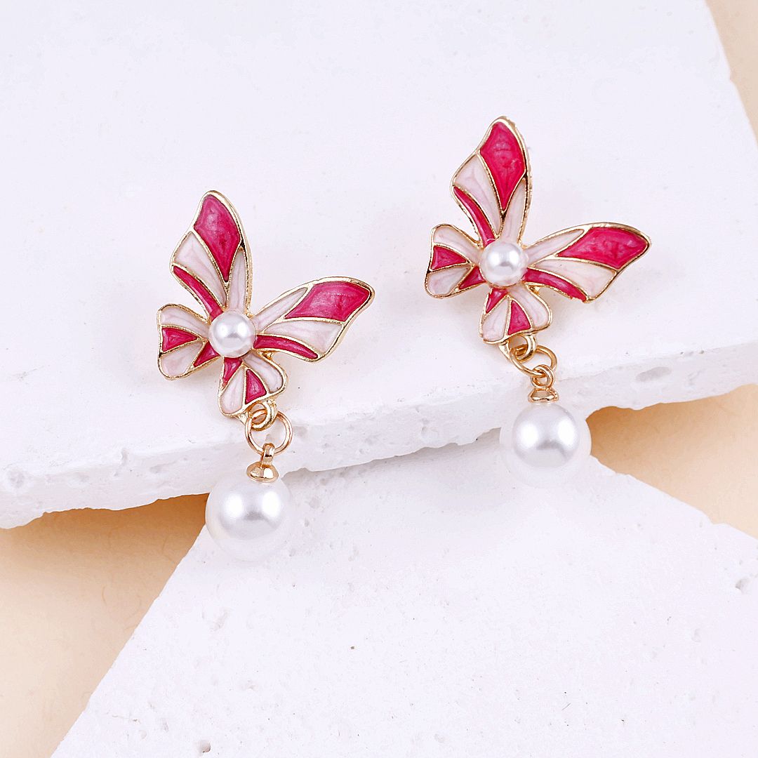 A Pearl Of butterfly Earrings