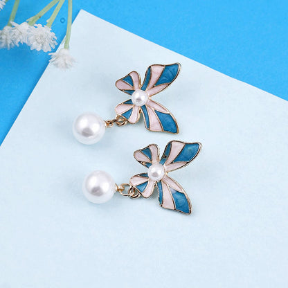 A Pearl Of butterfly Earrings