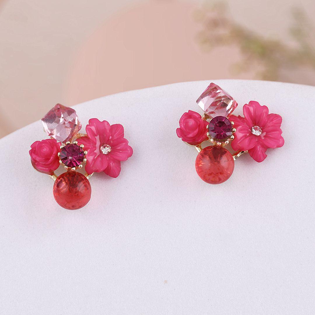 Cut The Crap flower Earrings