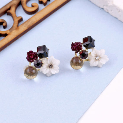 Cut The Crap flower Earrings