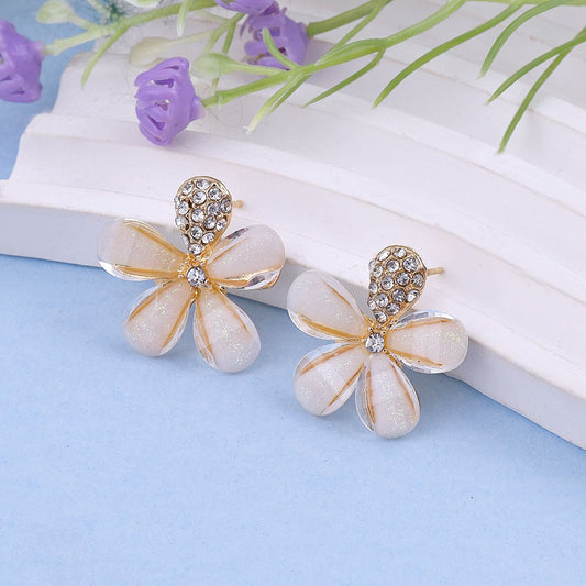 Crystal Flower Earrings