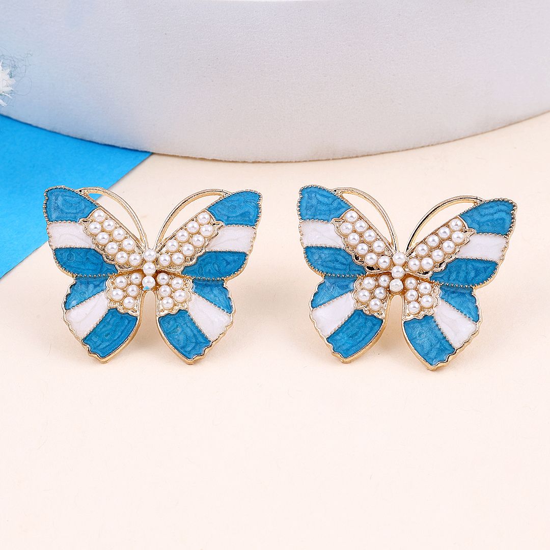 A Pearl Of butterfly Earrings