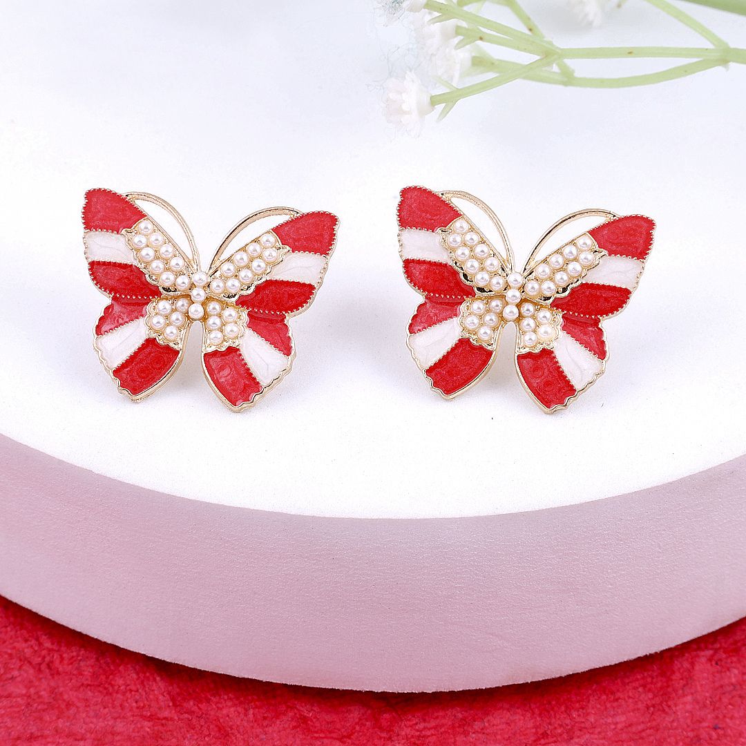 A Pearl Of butterfly Earrings