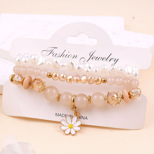 A Pearl Of Daisy Beads Bracelets (combo)