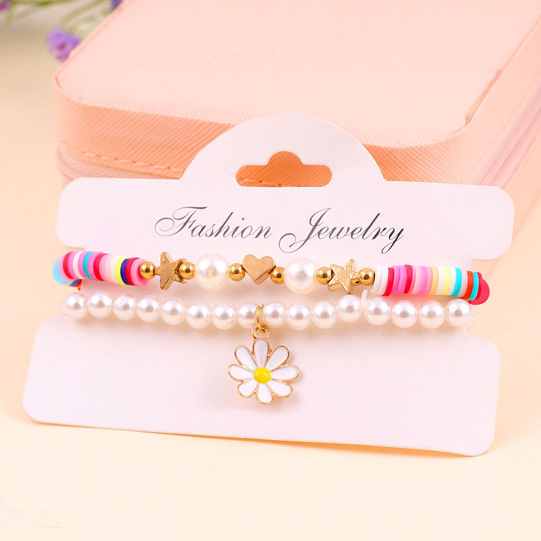 Combo Of Daisy Pearl Beads Bracelet