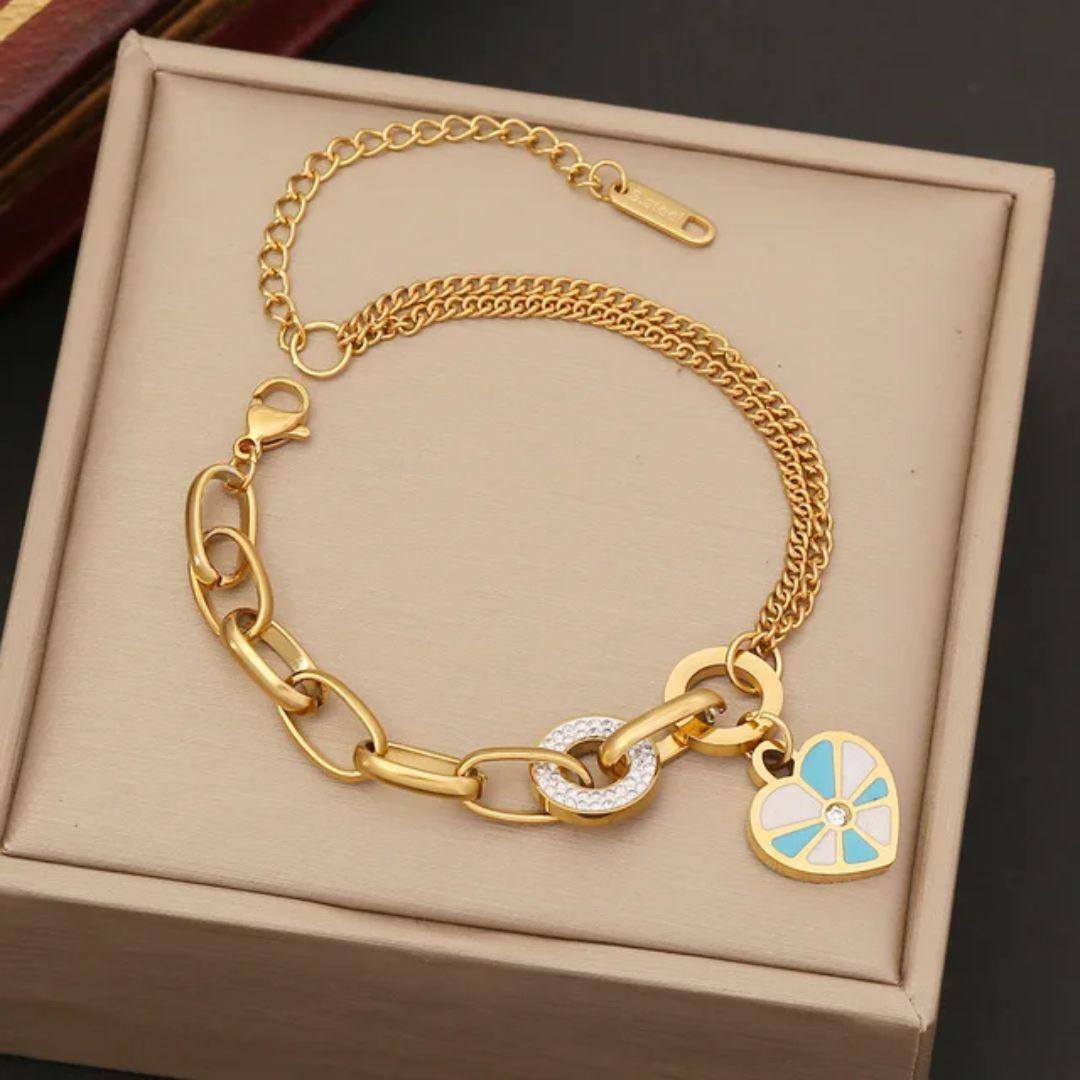 Dainty Heart Chain bracelet
