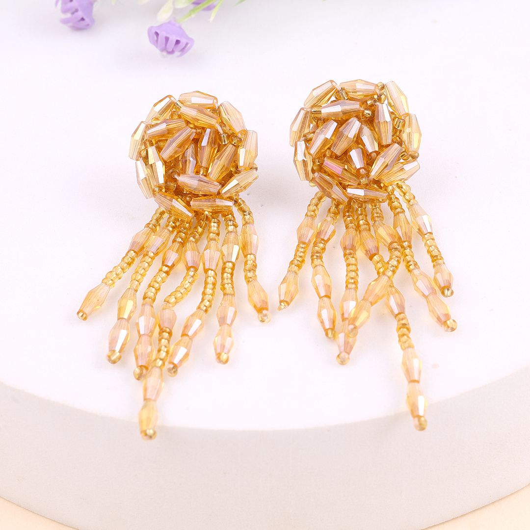 Crystal drop statement earring