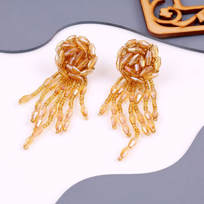 Crystal drop statement earring