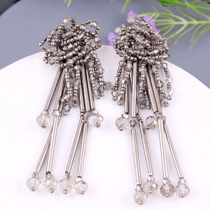 Crystal drop statement earring