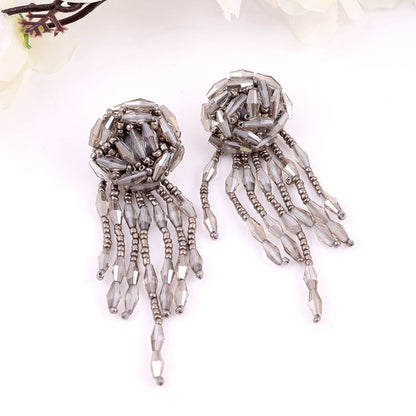 Crystal drop statement earring