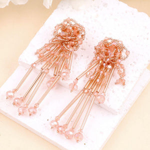 Crystal drop statement earring