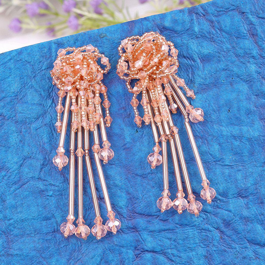 Crystal drop statement earring