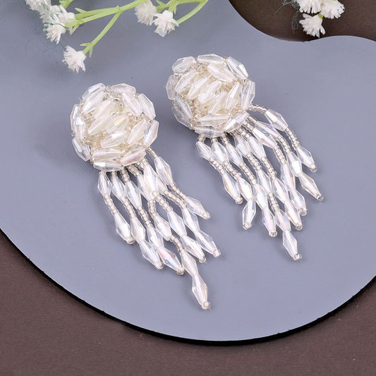 Crystal drop statement earring