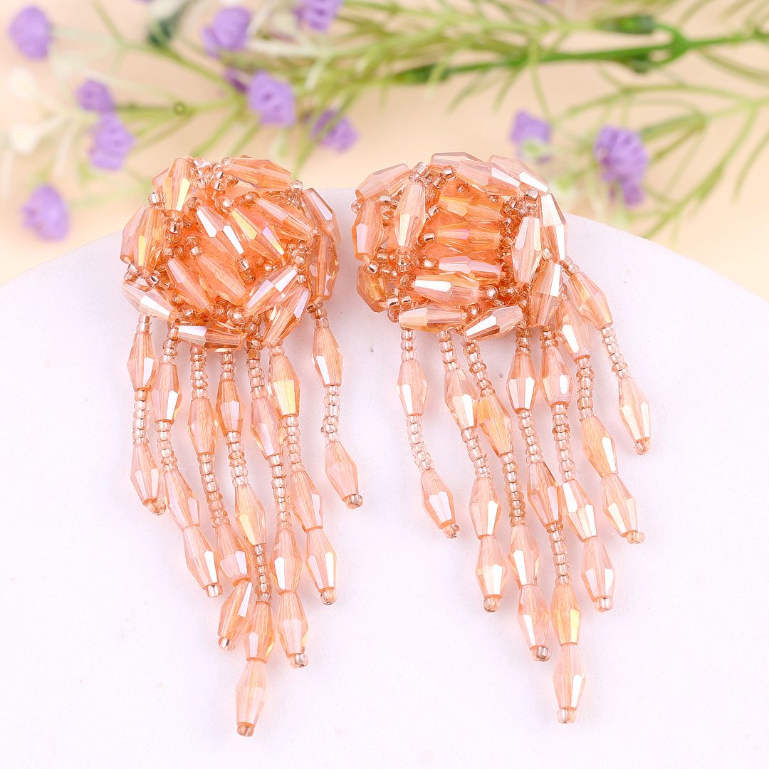 Crystal drop statement earring