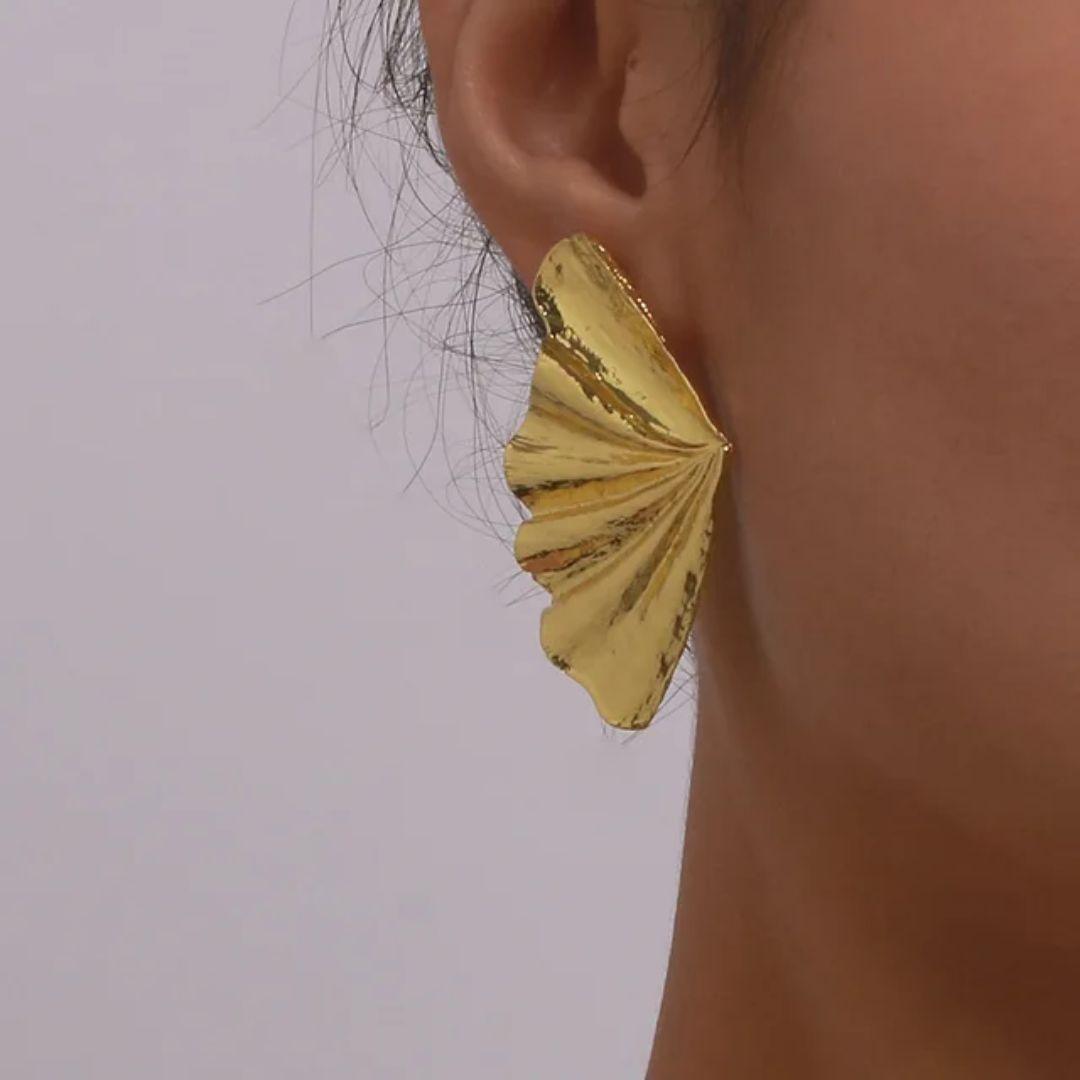 As Gold Statement  Earrings