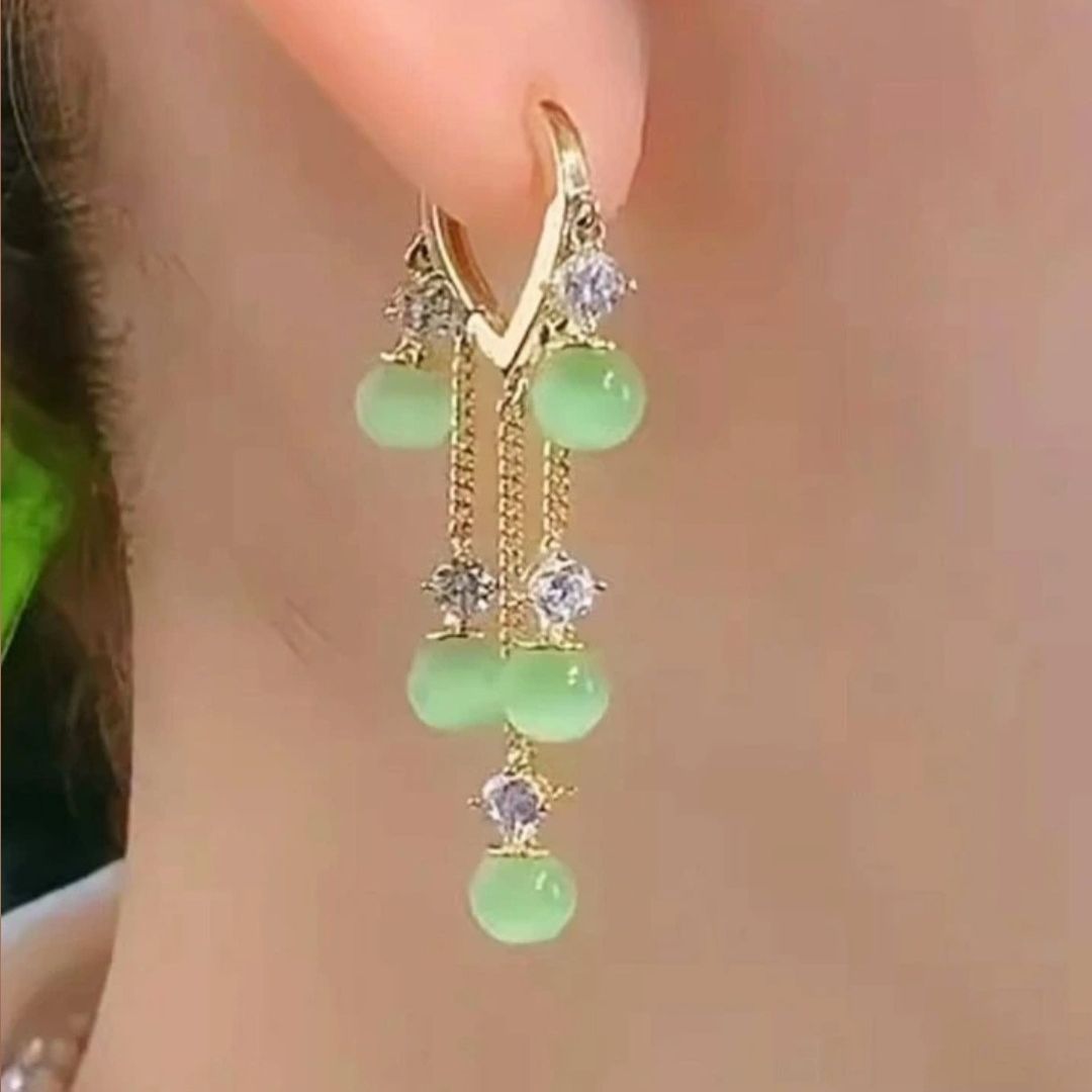 cozy crystal hoops drop earrings