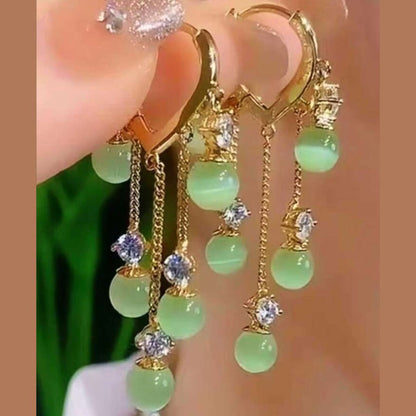 cozy crystal hoops drop earrings