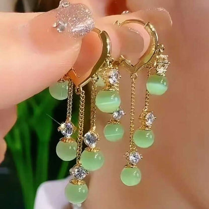 cozy crystal hoops drop earrings