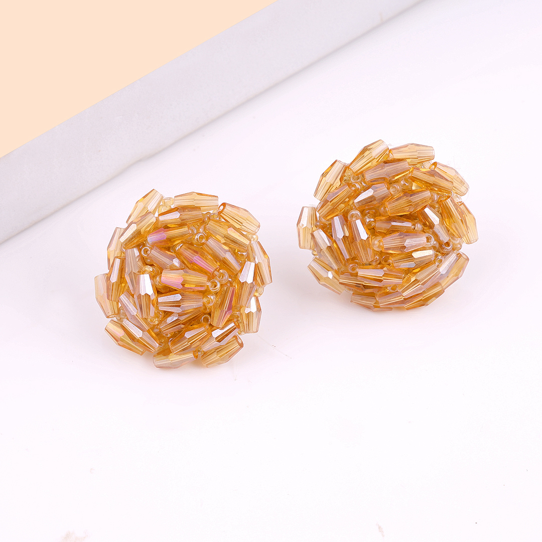 Crystal Beads Stud Earrings