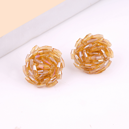 Crystal Beads Stud Earrings