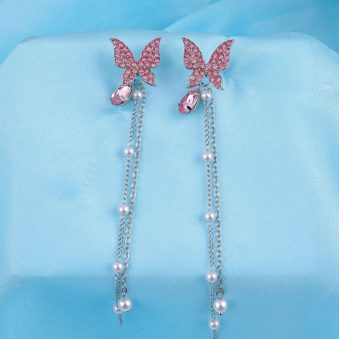 A Pearl Of butterfly Earrings