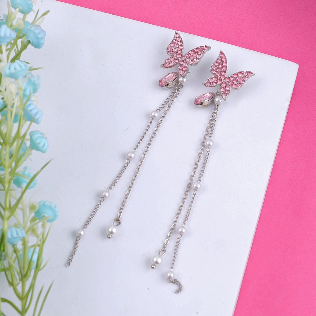 A Pearl Of butterfly Earrings