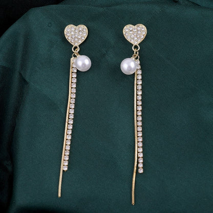 Heart Chain Earrings