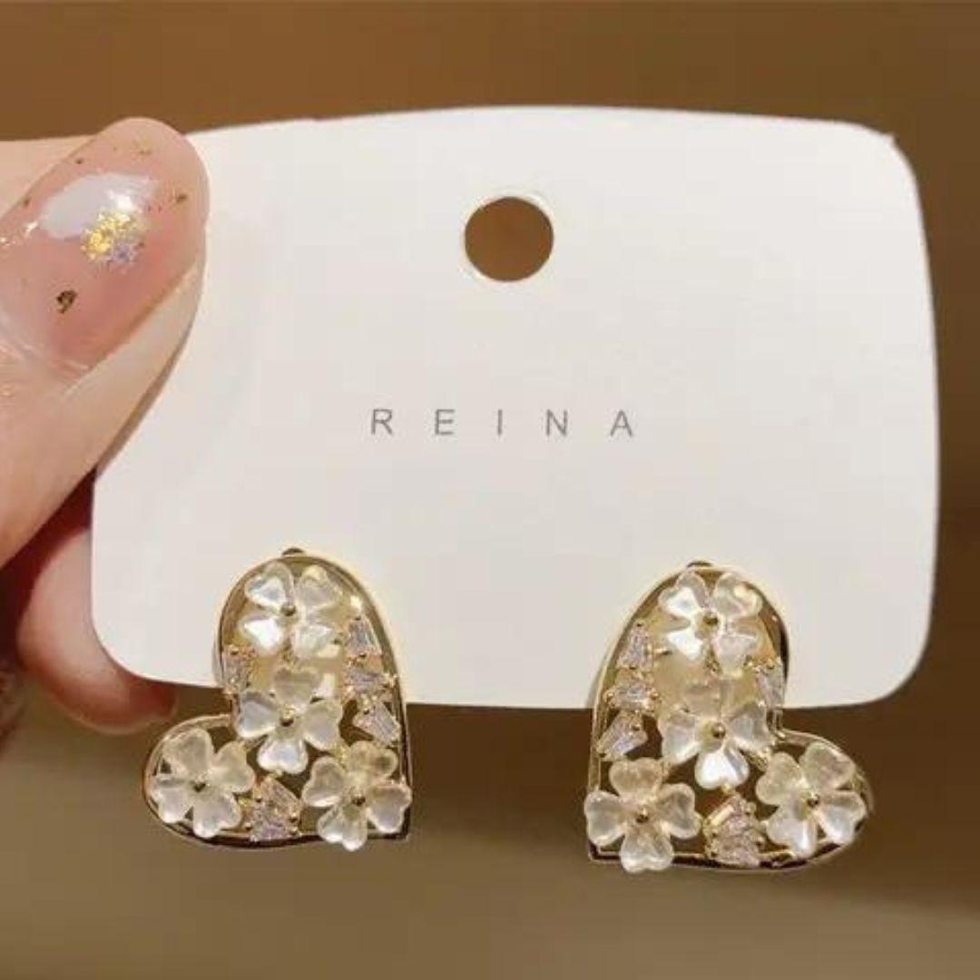 Bling Bloger Heart Earrings