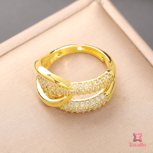 Twisted Sparkle Ring