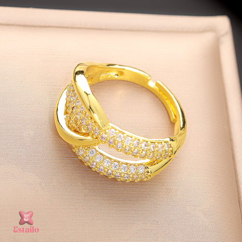 Twisted Sparkle Ring