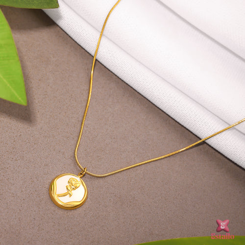 Gilded Rose Necklace