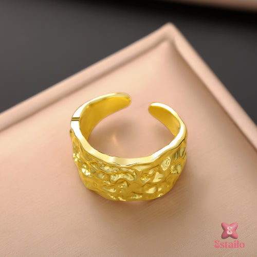 Gilded Ripple Ring