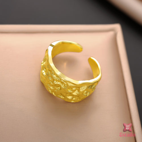 Gilded Ripple Ring