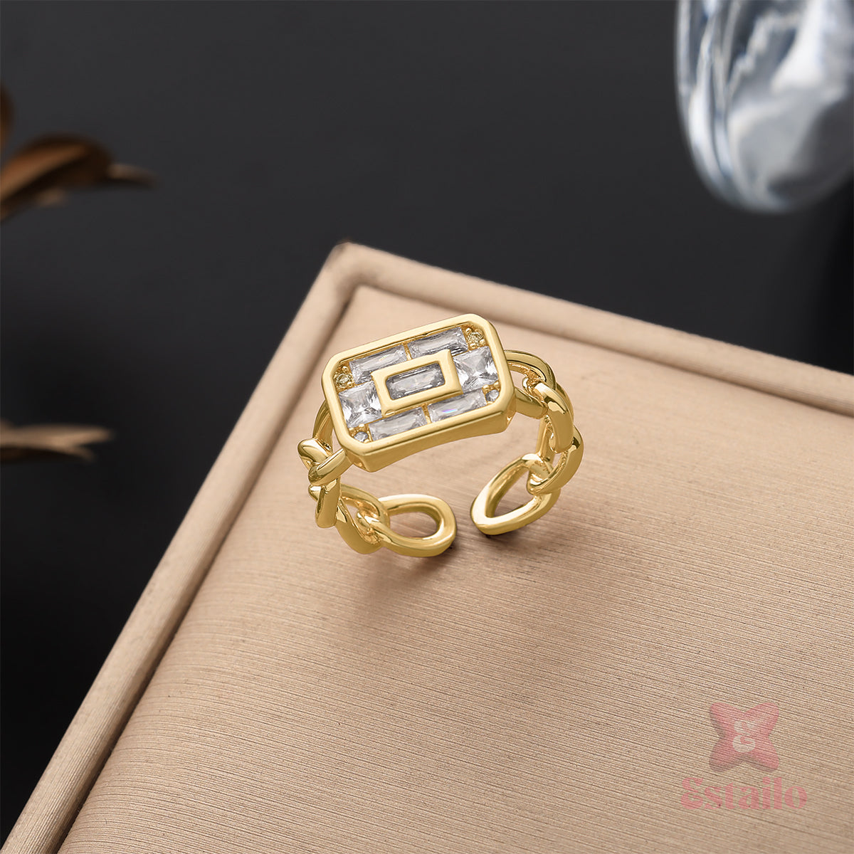 Sleek Swerve Ring