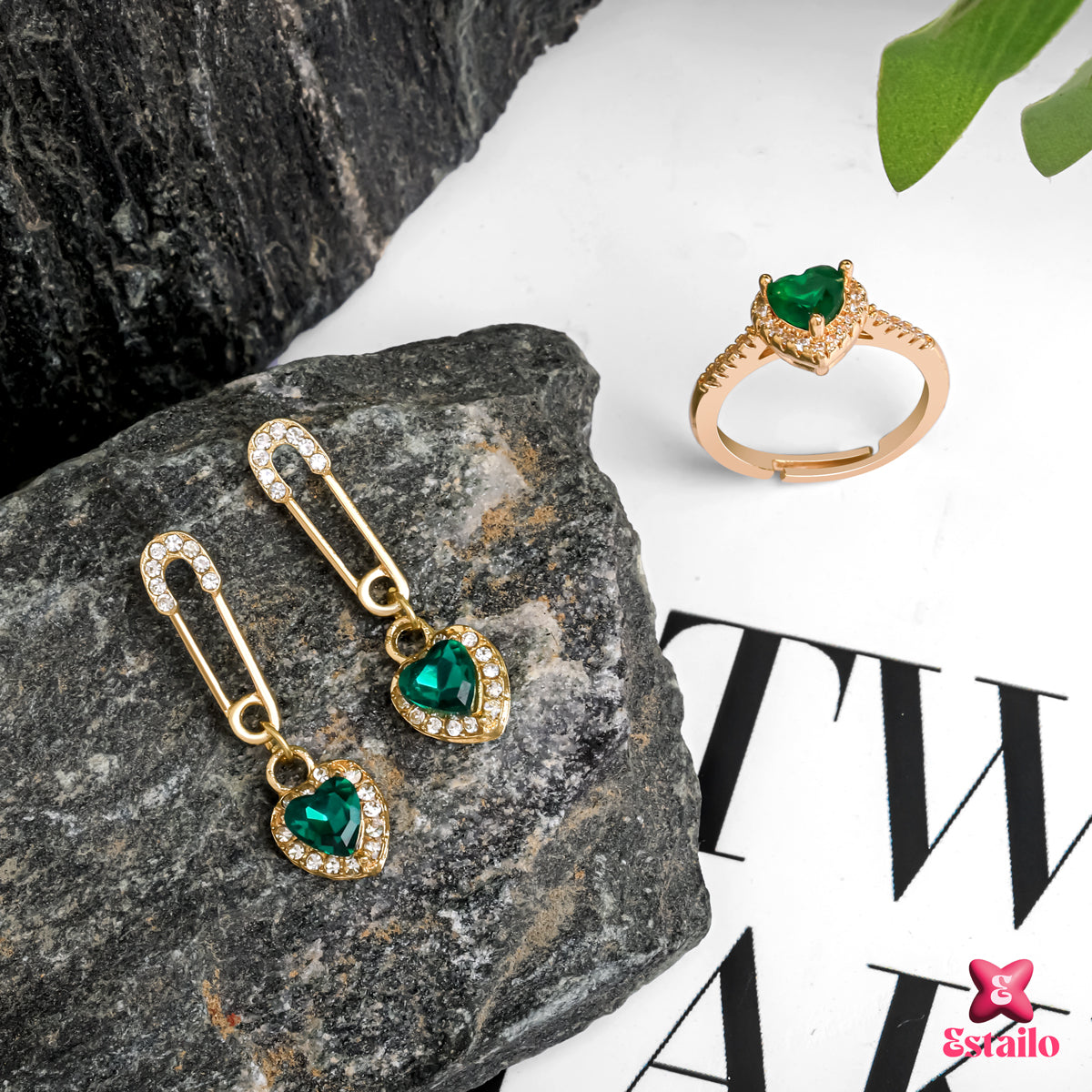Emerald Envy Heart Set
