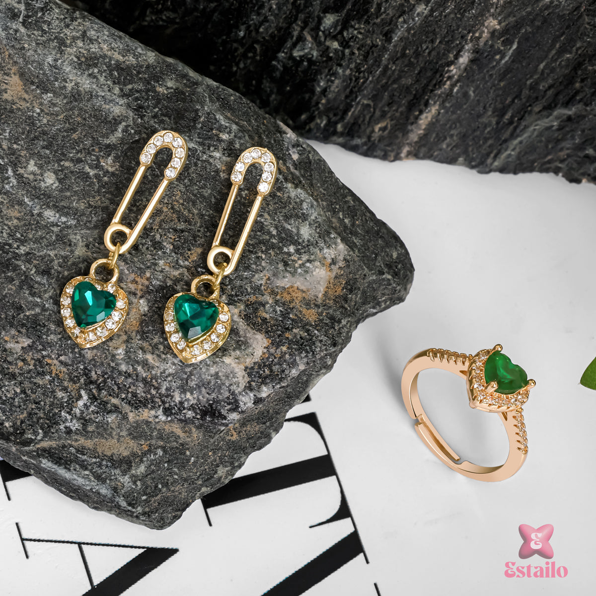 Emerald Envy Heart Set