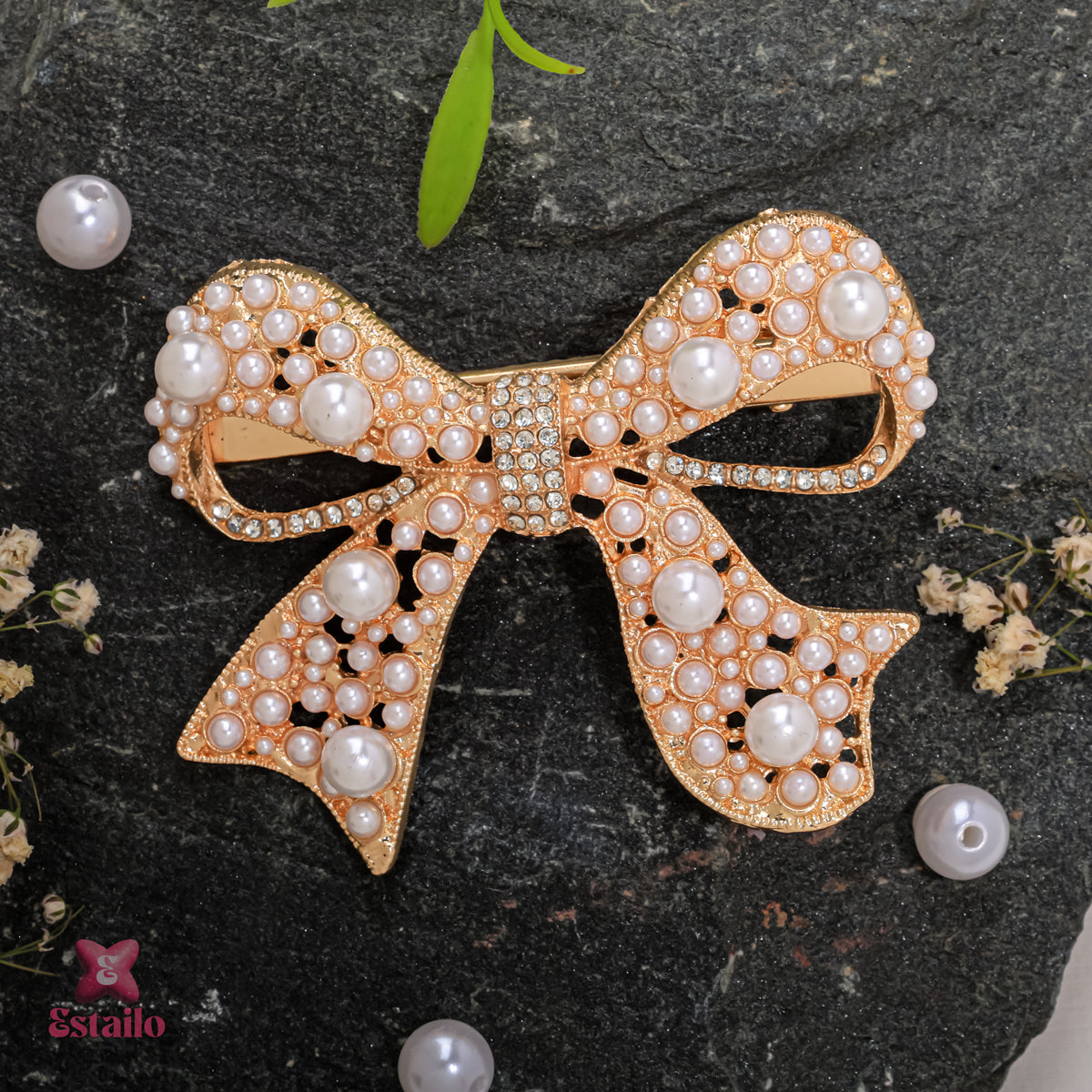 Golden Bowknot Hair Clip