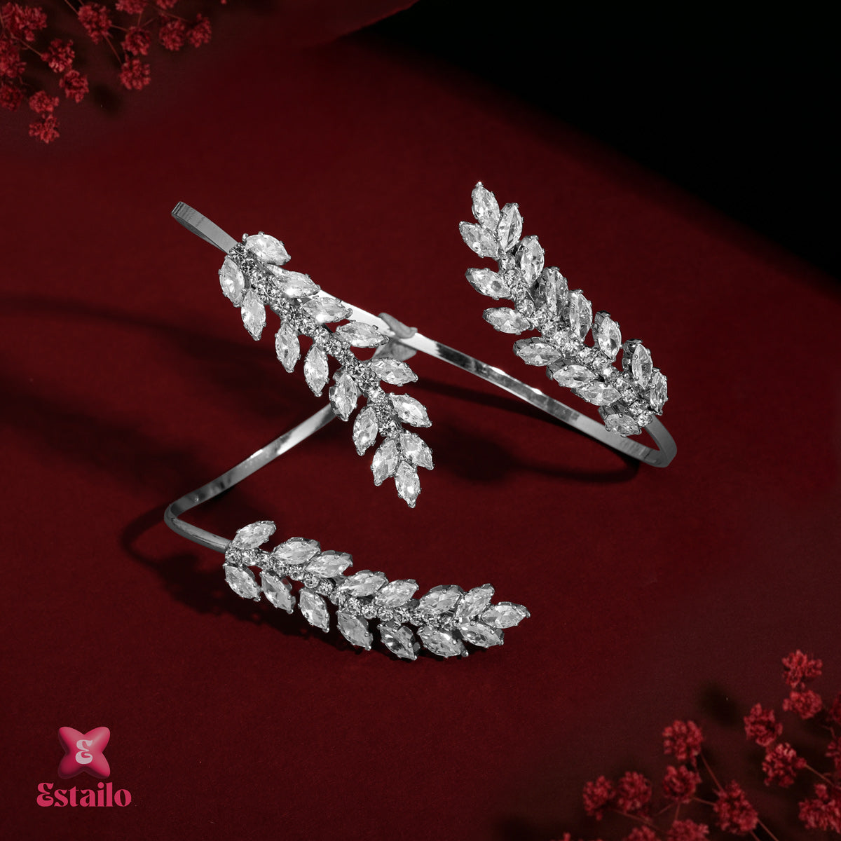 Leaf & Vine Solitaire Hand Jewellery
