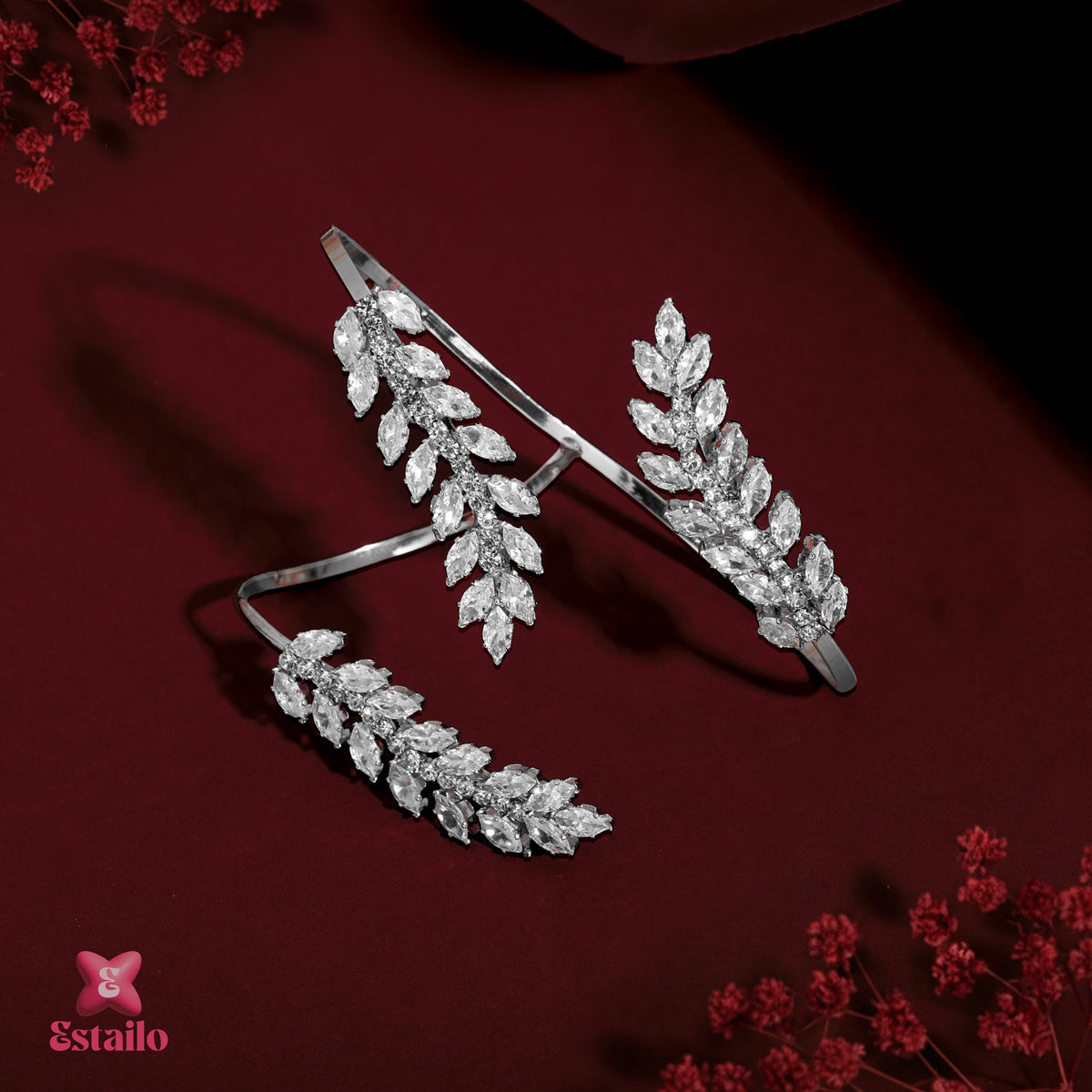 Leaf & Vine Solitaire Hand Jewellery