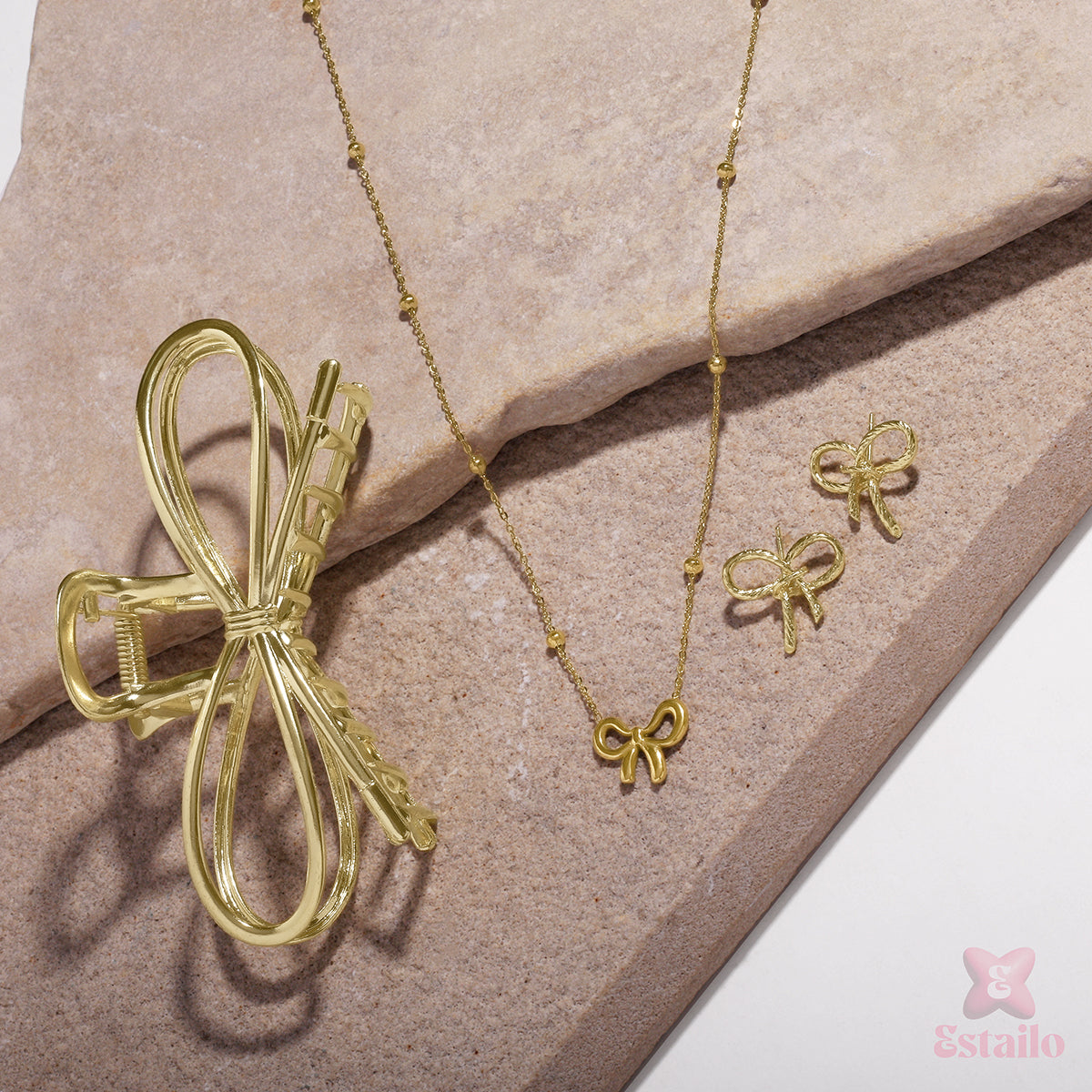 Feminine Bow Jewellery Set