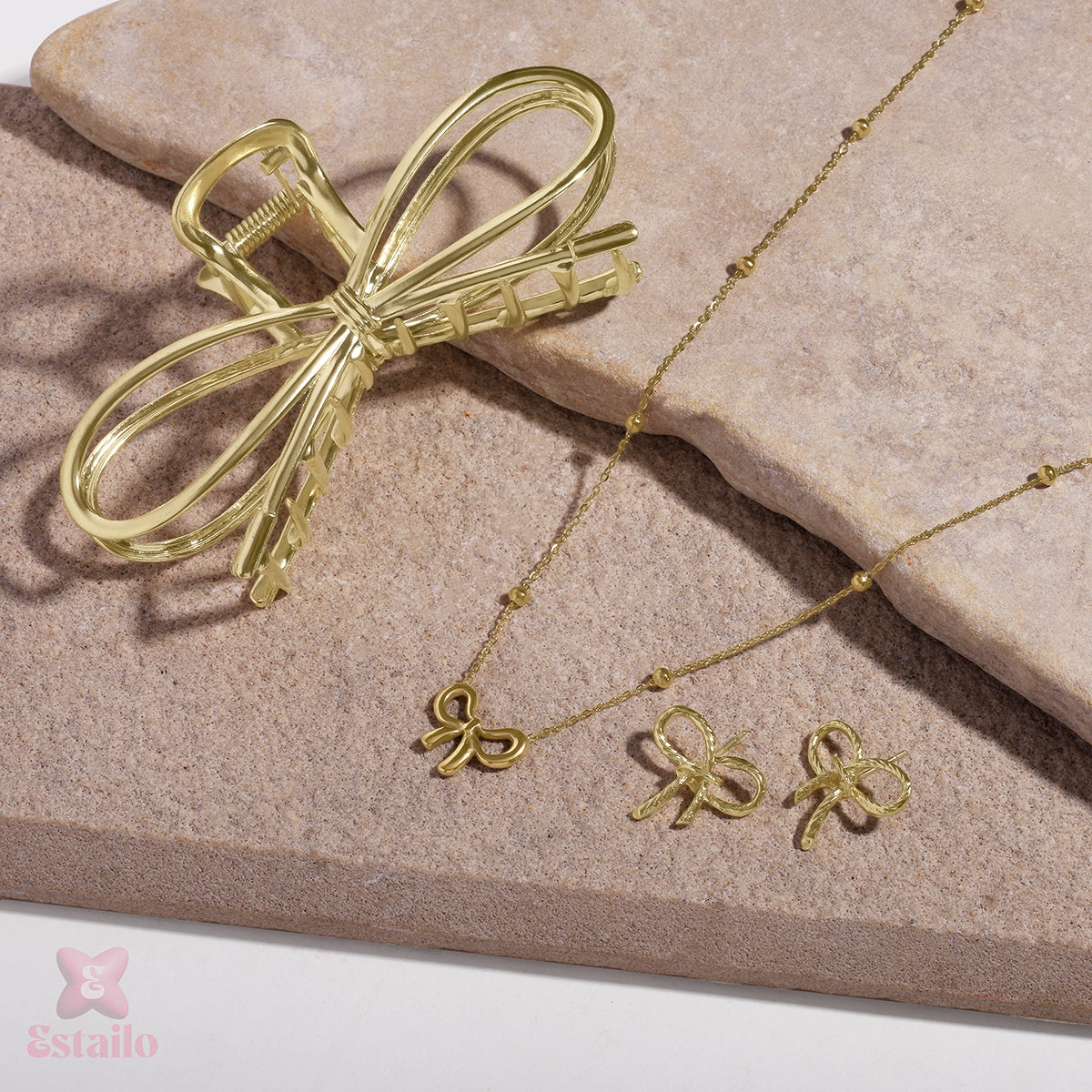 Feminine Bow Jewellery Set