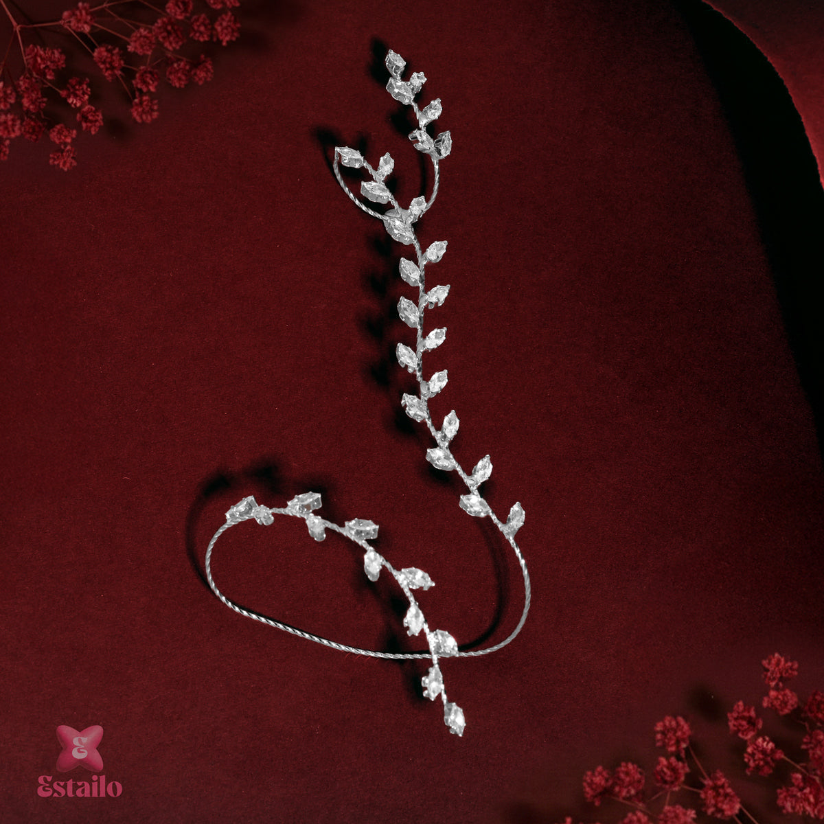 Floral Leaf Solitaire Hand Jewellery