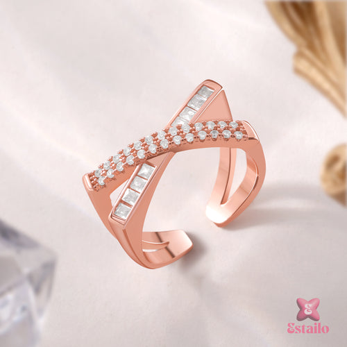 Rose Gold Sparkle Embrace Ring